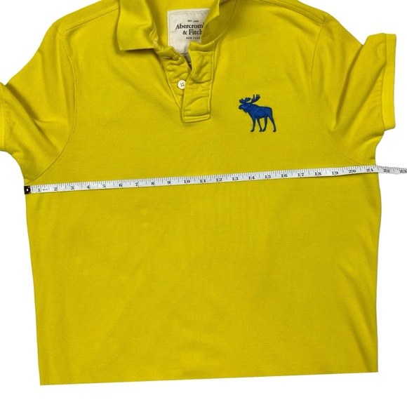 Abercrombie & Fitch Exploded Icon Muscle Mesh Polo Shirt XL Big Moose - Picture 9 of 11